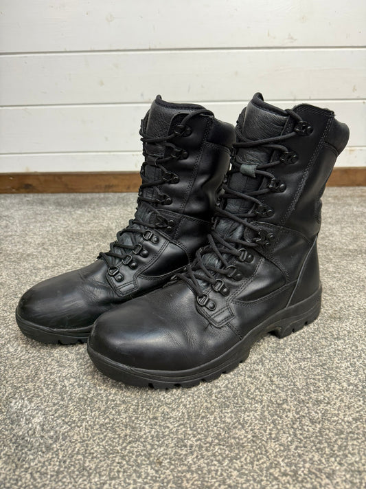 Ex Police Magnum Elite II Waterproof Boots Vibram Sole Black Leather Tactical UK 10