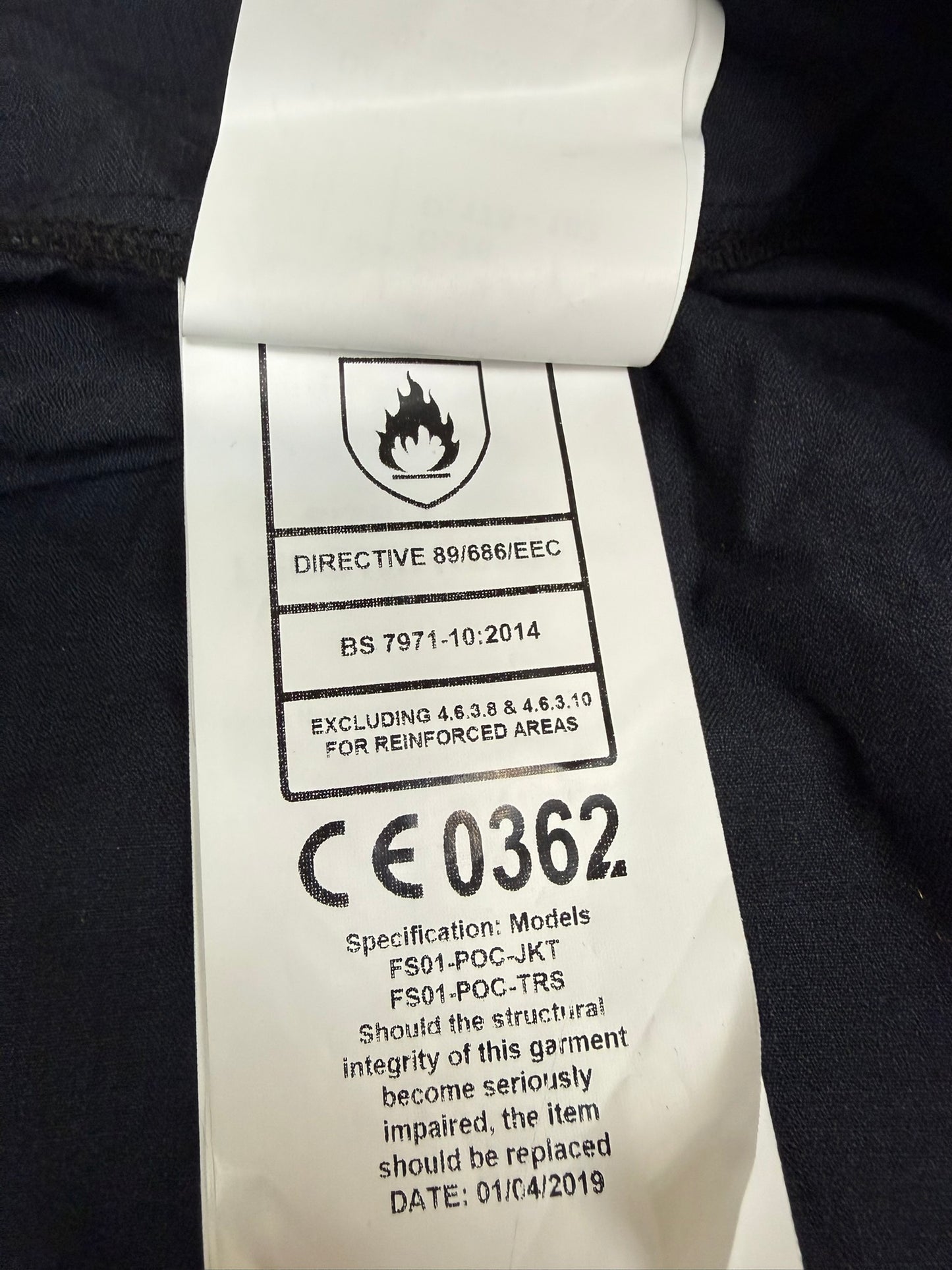 Ex Police 2 Piece Coverall PSU Flame Retardant Riot Suit LARGE - Badged