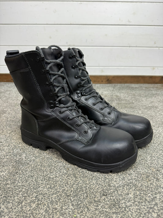 Ex Police Magnum Elite Shield Combat Boots Black Leather UK 11 Security Work