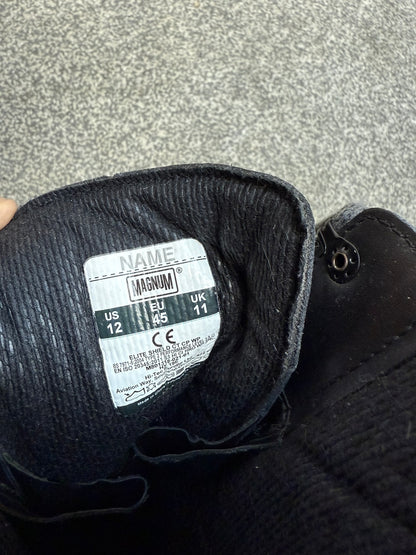 Ex Police Magnum Elite Shield Combat Boots Black Leather UK 11 Security Work