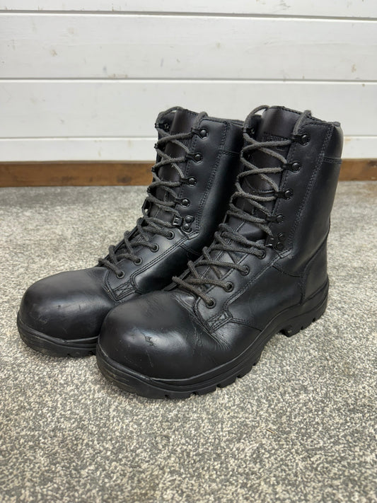 Ex Police Magnum Elite Shield Combat Boots Black Leather UK 9 Security Work