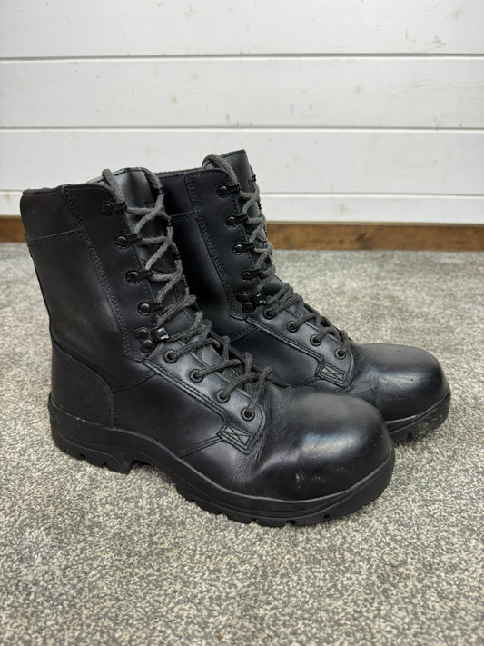 Ex Police Magnum Elite Shield Combat Boots Black Leather UK 9 Security Work