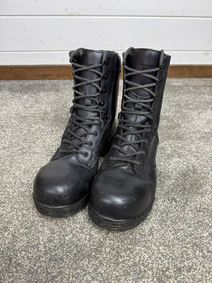 Ex Police Magnum Elite Shield Combat Boots Black Leather UK 9 Security Work
