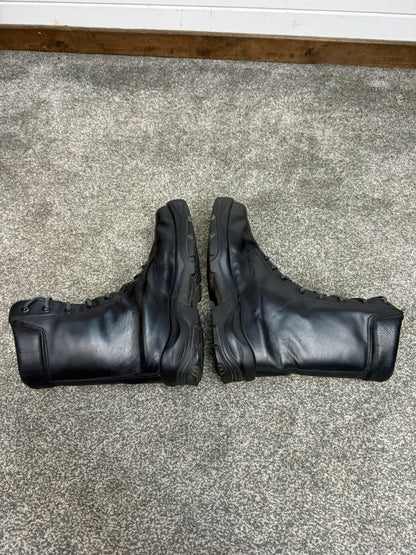 Ex Police Black Leather Boots Bata Industrials Safety Steel Toe UK 8