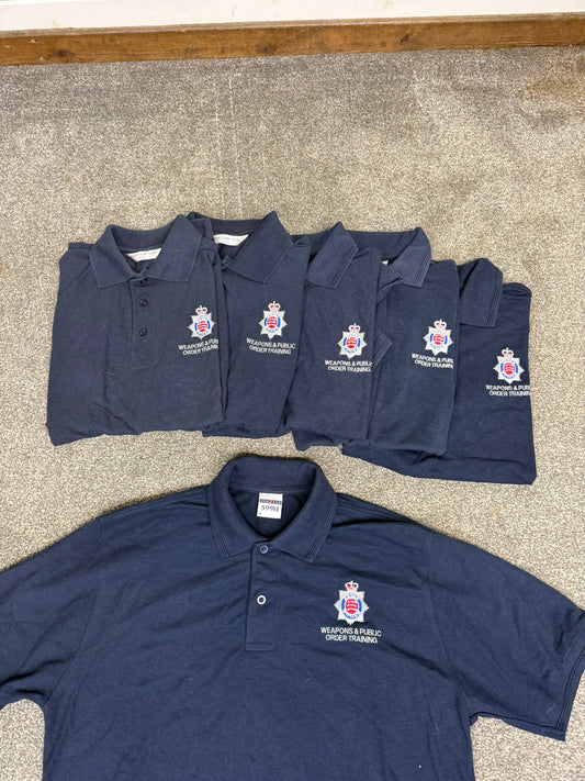 Ex Essex Police 6x Weapons & Public Order Training Polo Shirts Job Lot