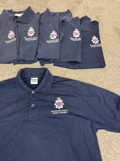 Ex Essex Police 6x Weapons & Public Order Training Polo Shirts Job Lot