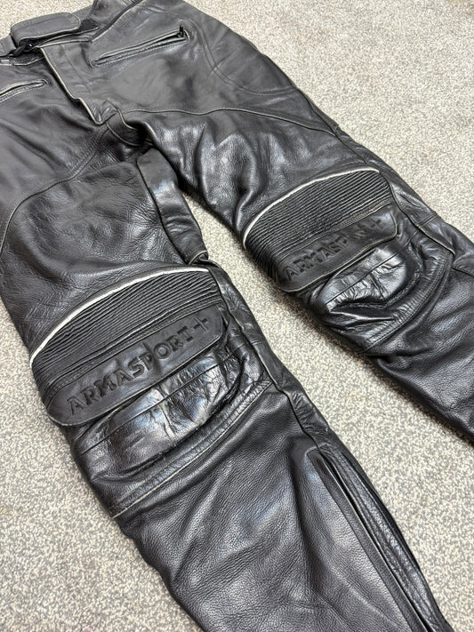 Ex Police Frank Thomas Motorcycle Leather Trousers Armasport 30" Waist