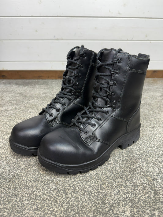 Ex Police Magnum Elite Shield Combat Boots Black Leather UK 8 Security Work