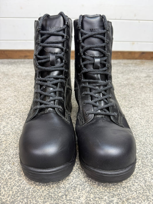 Ex Police Magnum Elite Shield Combat Boots Black Leather UK 8 Security Work