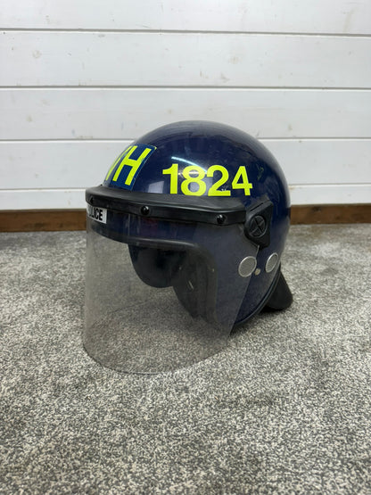 Ex Police Riot Helmet Genuine Obsolete Argus 017T Collectable Display Paintball