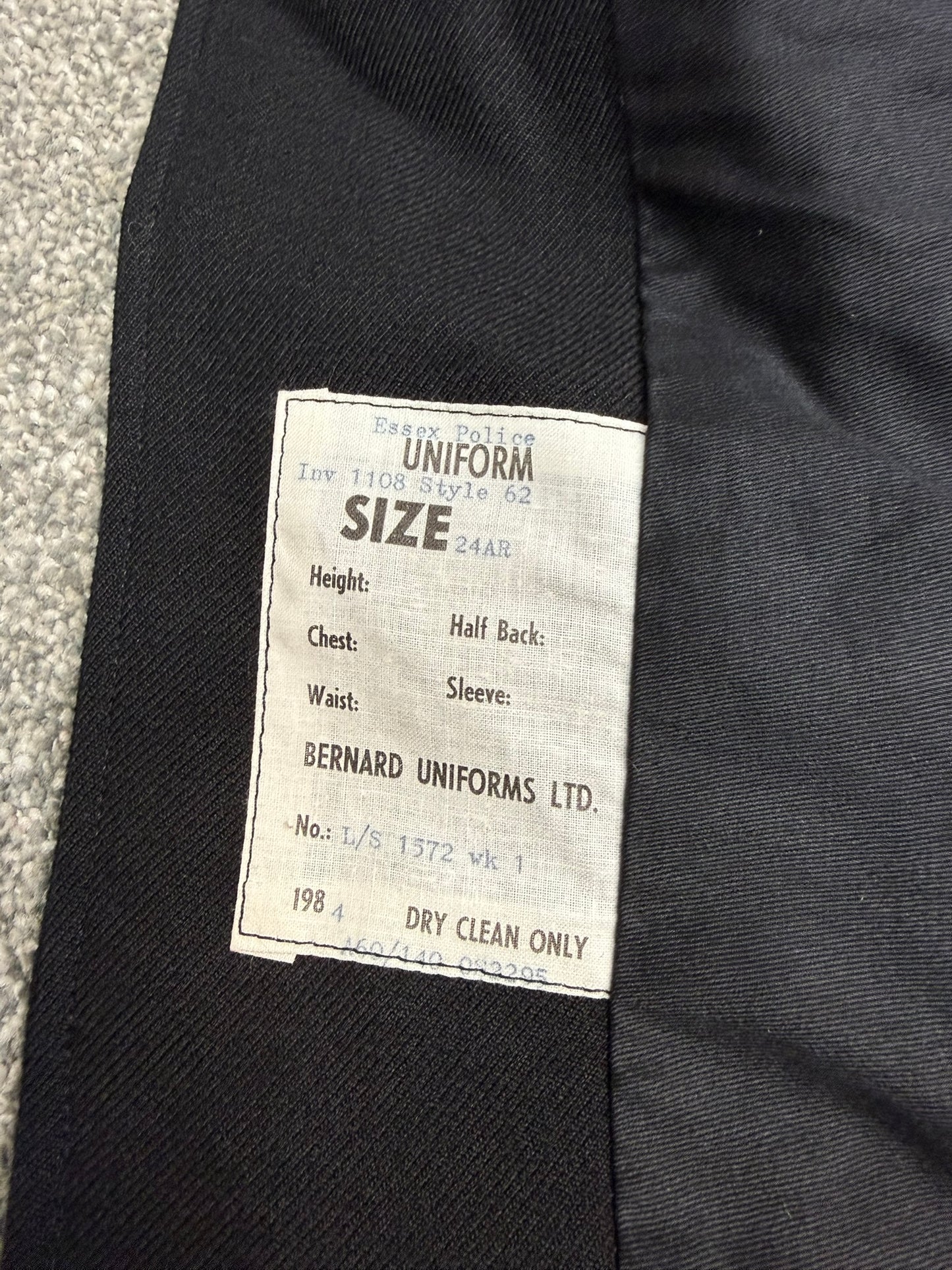 Ex Essex Police Men's Tunic Fancy Dress Theatre Collector Uniform