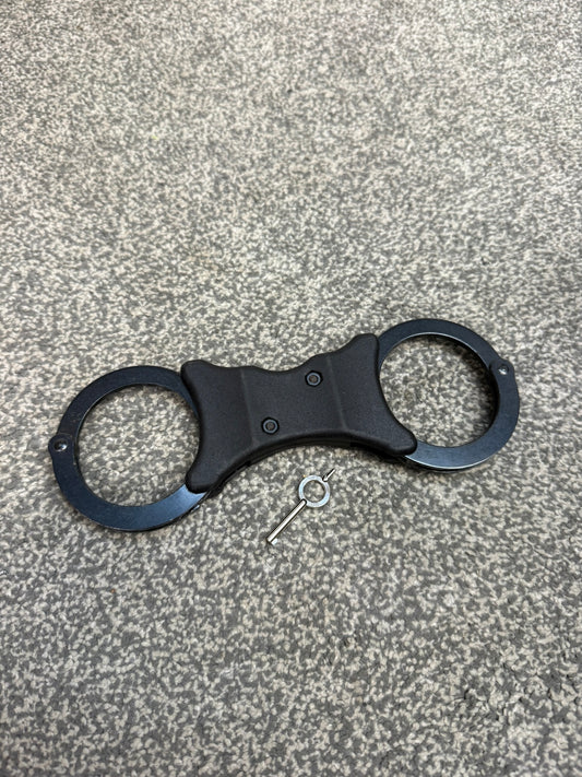 Ex Police Black Hiatt Handcuffs Genuine Cuffs With Key Security Collectable Memorabilia