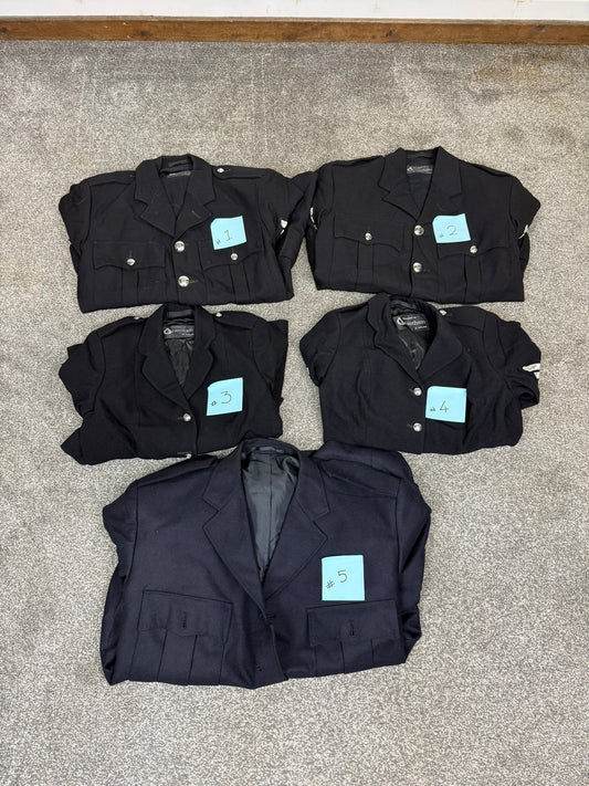 Ex Police Tunic Job Lot x5 Mixed Dress Uniform Tunic Fancy Dress Theatre Collector