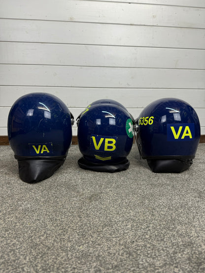 3x Ex Police Riot Helmet Job Lot Spares / Repair Film TV Prop Paintball Airsoft