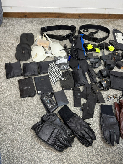 Ex Police Accessory Job Lot Belts Pouches Gloves Ties Security Lot