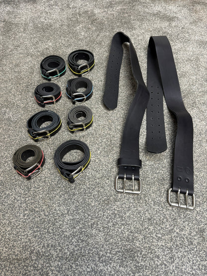 10x Ex Police Leather Belt Job Lot Bundle Duty Belt Security Uniform