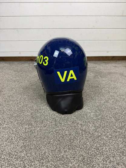 Ex Police Defender Riot Helmet 58-59cm Fleece & Carry Bag & Hood Genuine Collectable