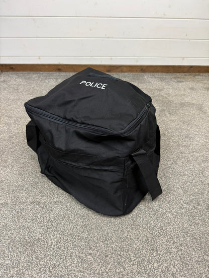 Ex Police Defender Riot Helmet 58-59cm Fleece & Carry Bag & Hood Genuine Collectable
