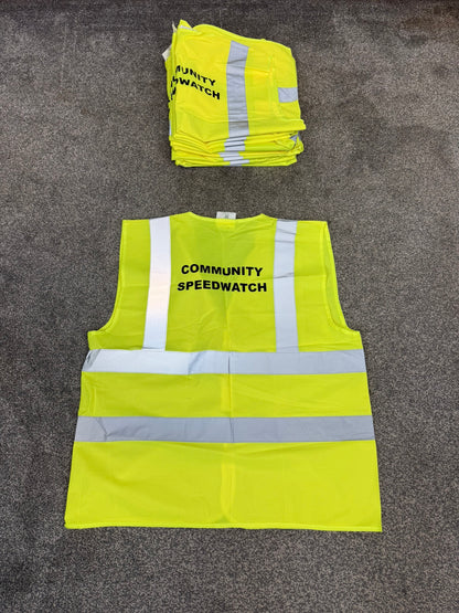 Community Speedwatch Hi Vis Vest JOB LOT x12