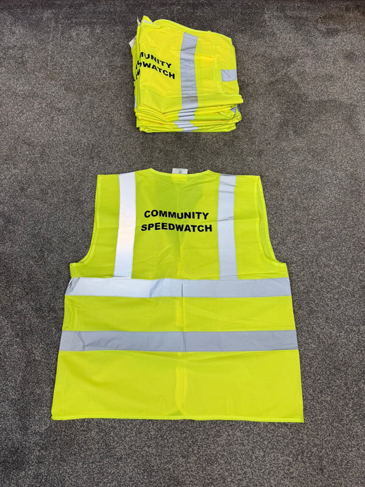 Community Speedwatch Hi Vis Vest JOB LOT x12
