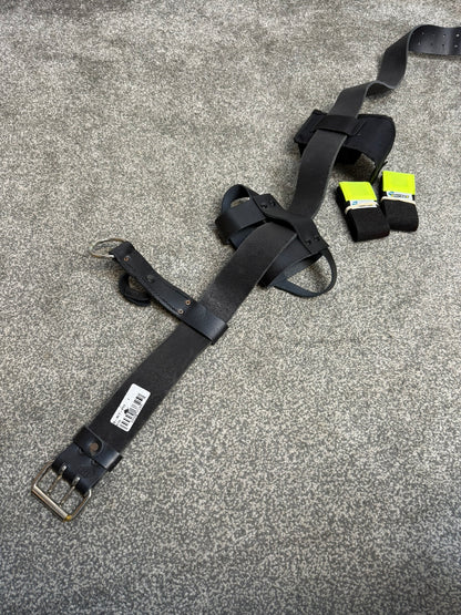 Ex Police PSU Riot Leather Belt & Pouches Fast Strap Security Patrol Belt