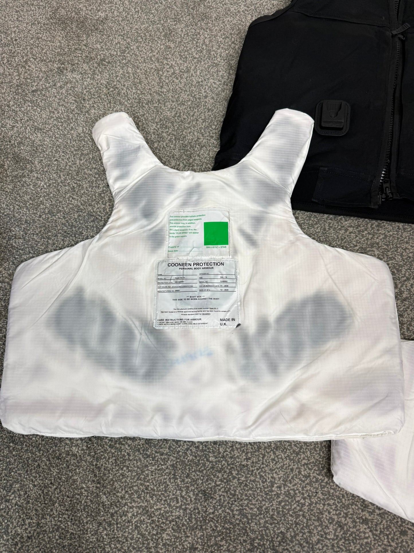 Ex Police Cooneen Body Armour Vest Anti Stab & Ballistic HG1A & KR1 - LARGE