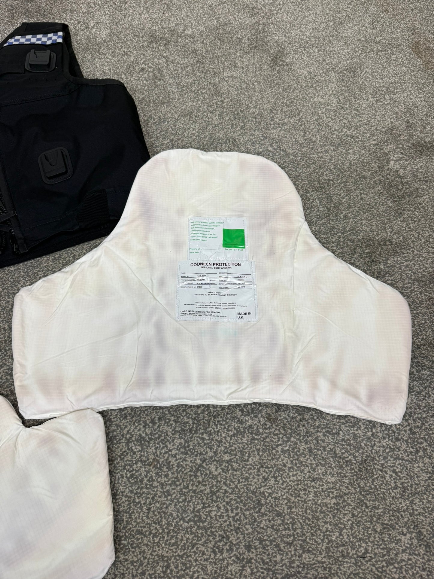 Ex Police Cooneen Body Armour Vest Anti Stab & Ballistic HG1A & KR1 - MEDIUM