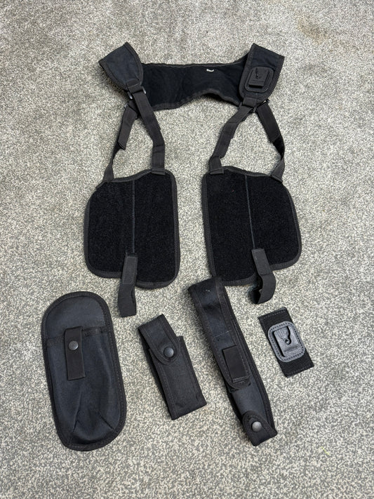 Ex Police Covert Harness Velcro Modular Pouches Security PI Vest