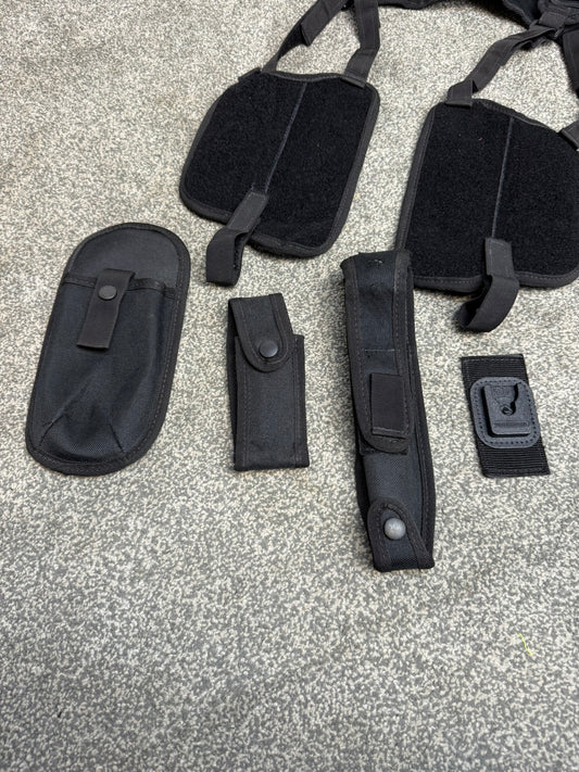 Ex Police Covert Harness Velcro Modular Pouches Security PI Vest
