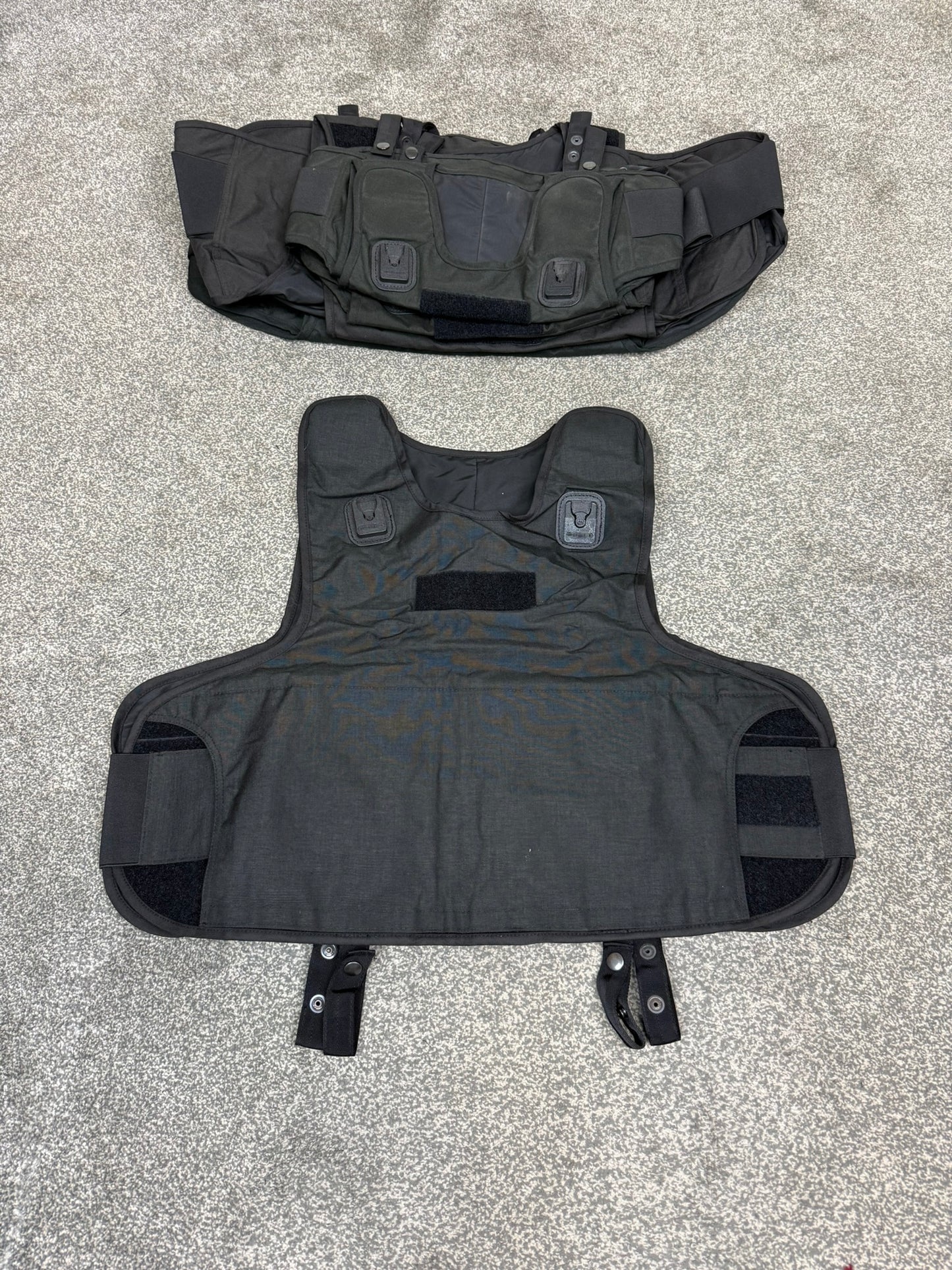 Ex Police Body Armour Cover x5 Plain Black - Resale TV Film Security Uniform