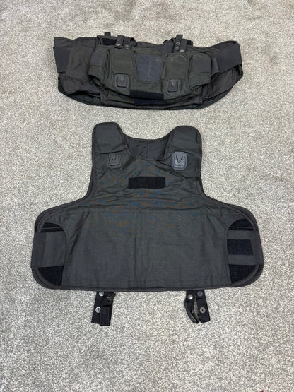Ex Police Body Armour Cover x5 Plain Black - Resale TV Film Security Uniform