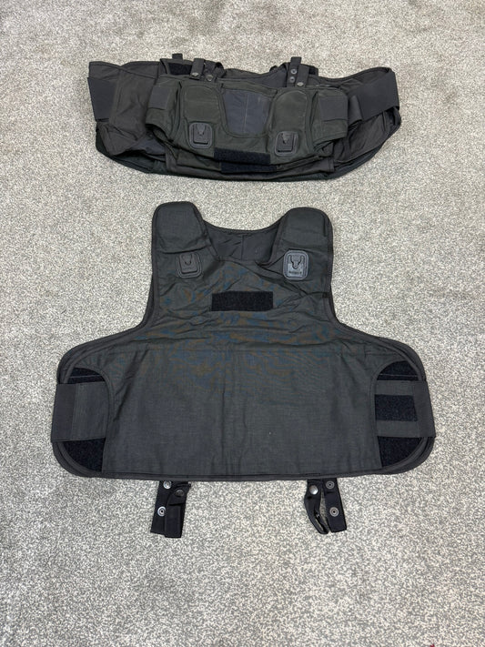 Ex Police Body Armour Cover x5 Plain Black - Resale TV Film Security Uniform