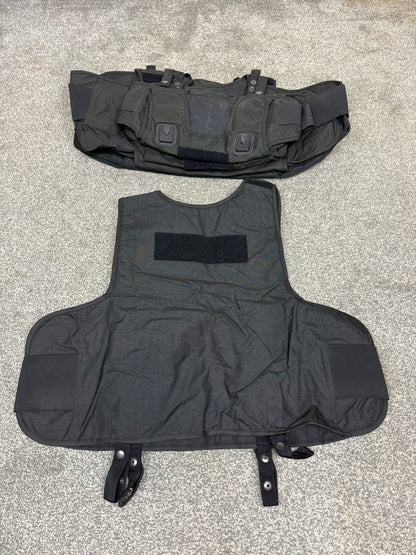 Ex Police Body Armour Cover x5 Plain Black - Resale TV Film Security Uniform