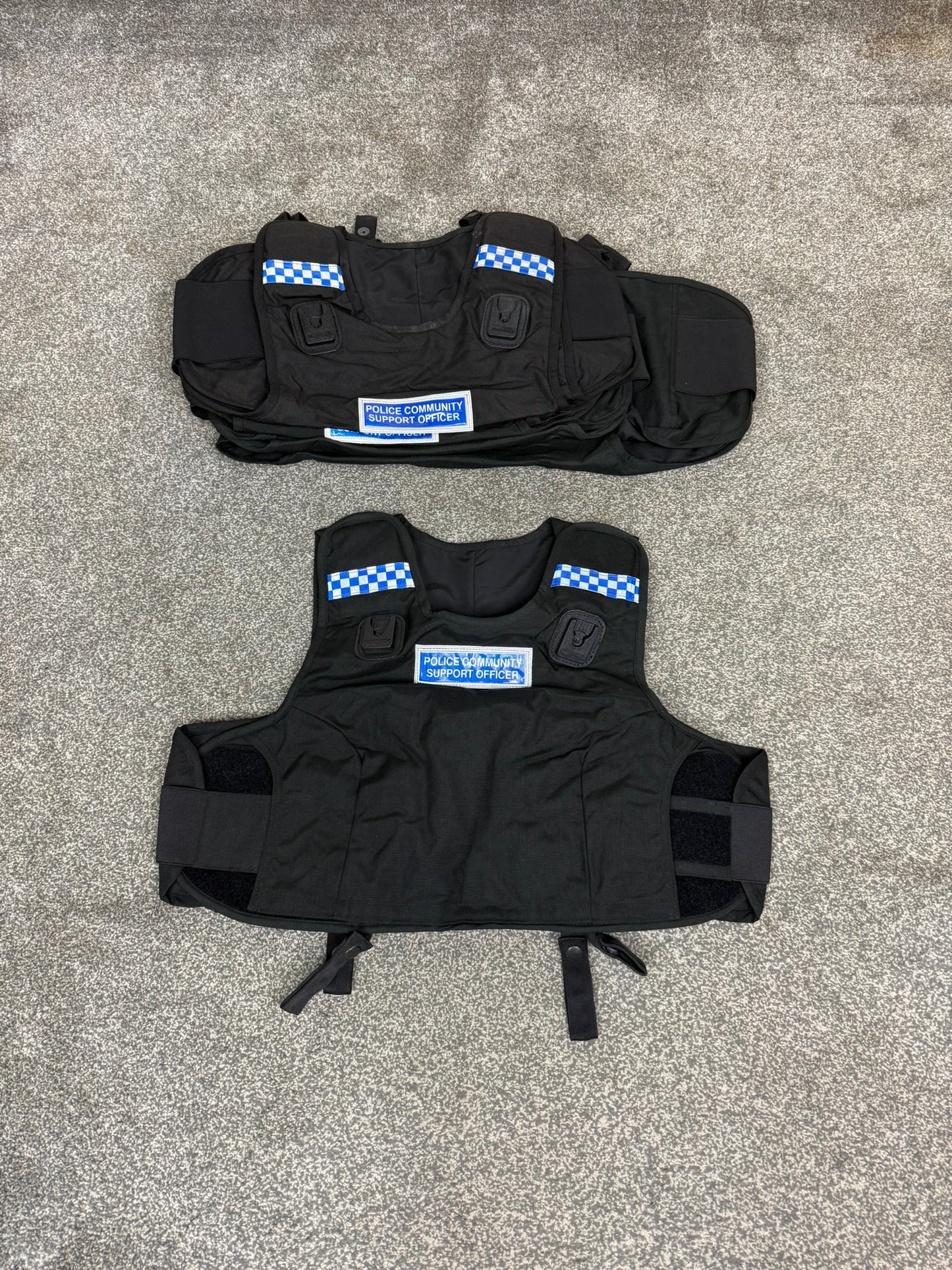 Ex Police PCSO Body Armour Cover x5 BADGED- Resale TV Film Security Uniform
