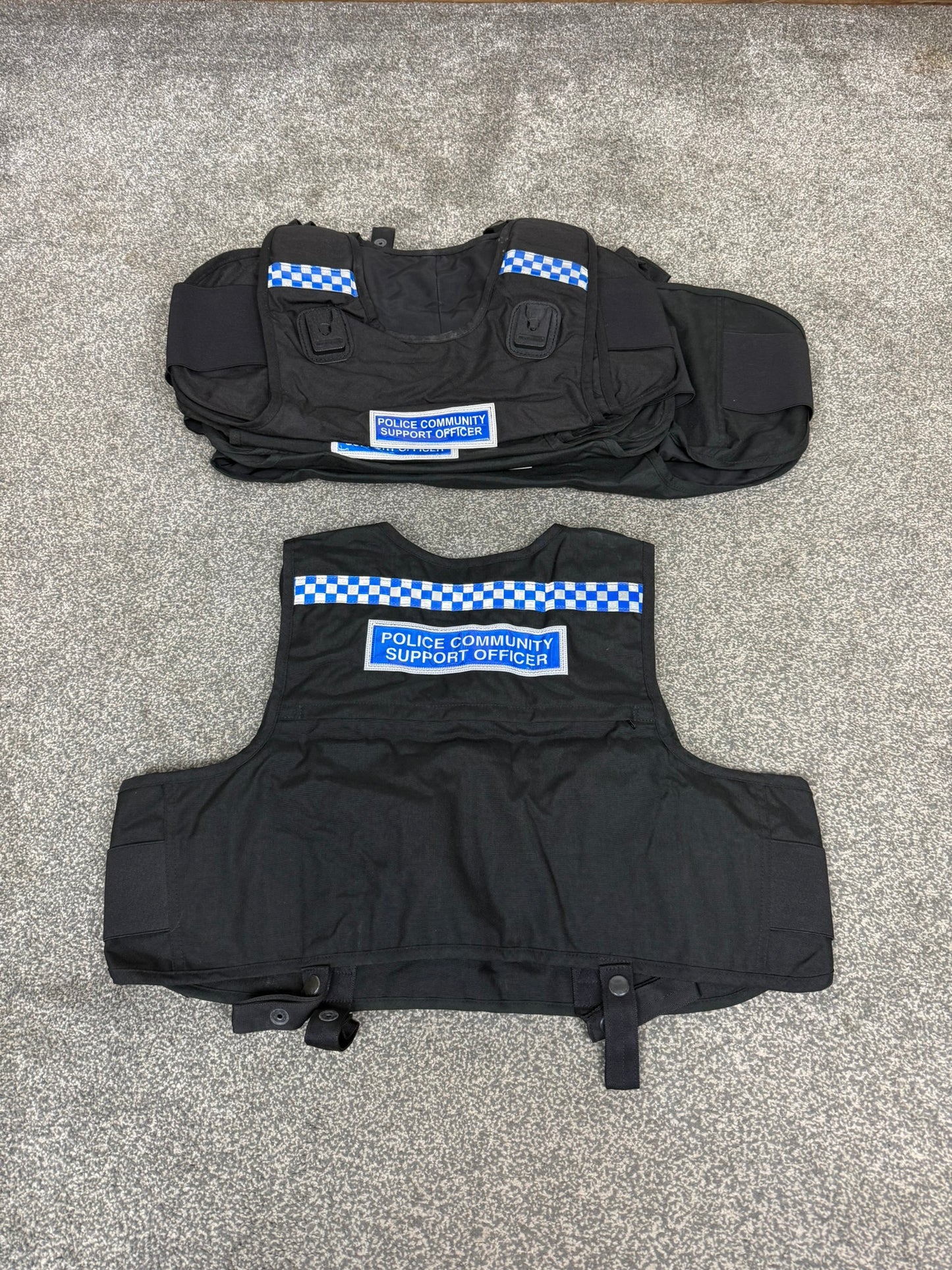 Ex Police PCSO Body Armour Cover x5 BADGED- Resale TV Film Security Uniform