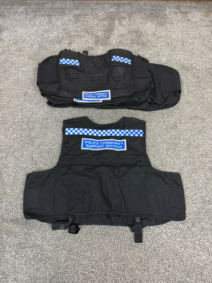 Ex Police PCSO Body Armour Cover x5 BADGED- Resale TV Film Security Uniform