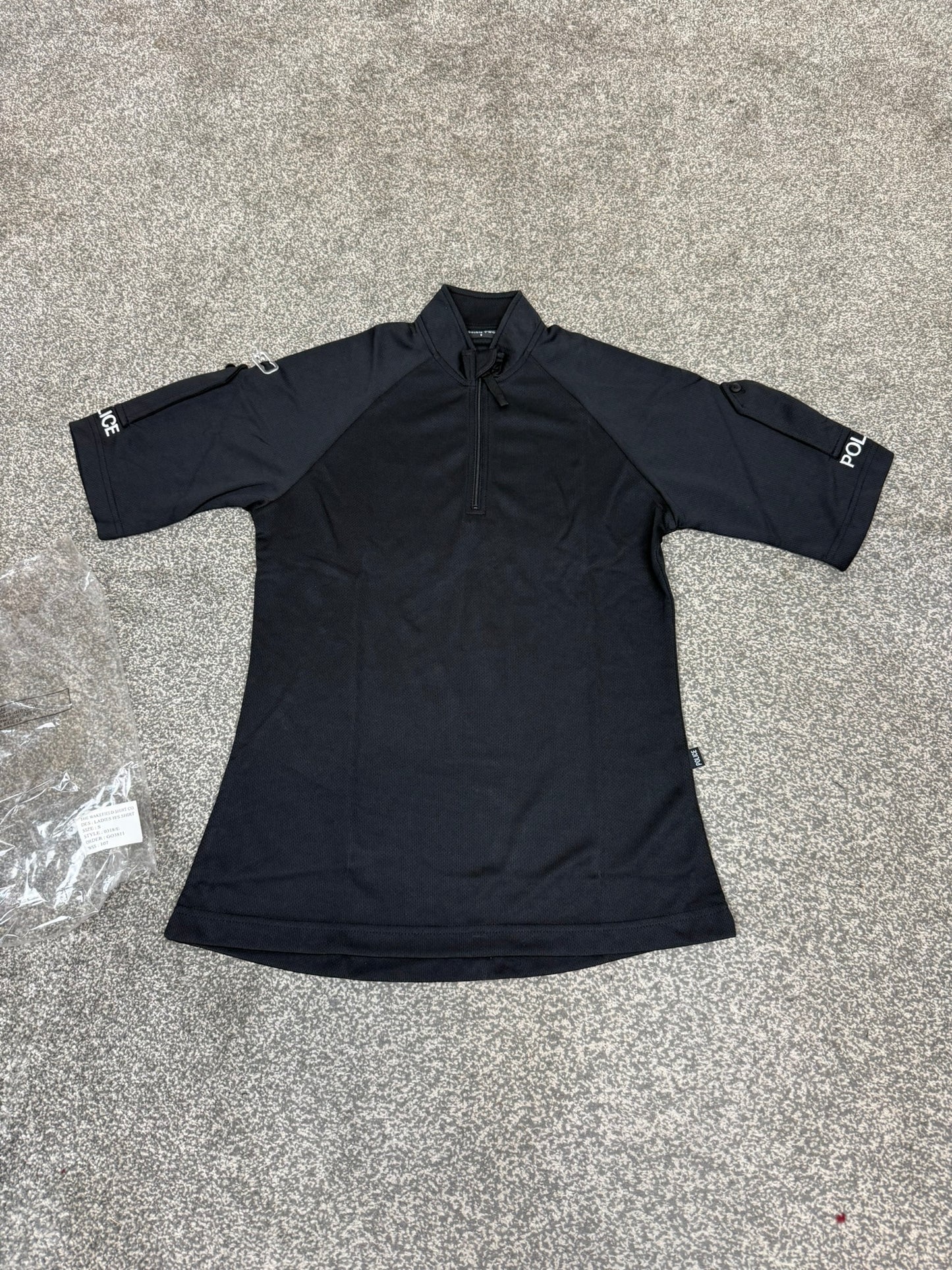 Ex Police Female Wicking Short Sleeve Polo Shirt T-Shirt BADGED Small - NEW / UNISSUED