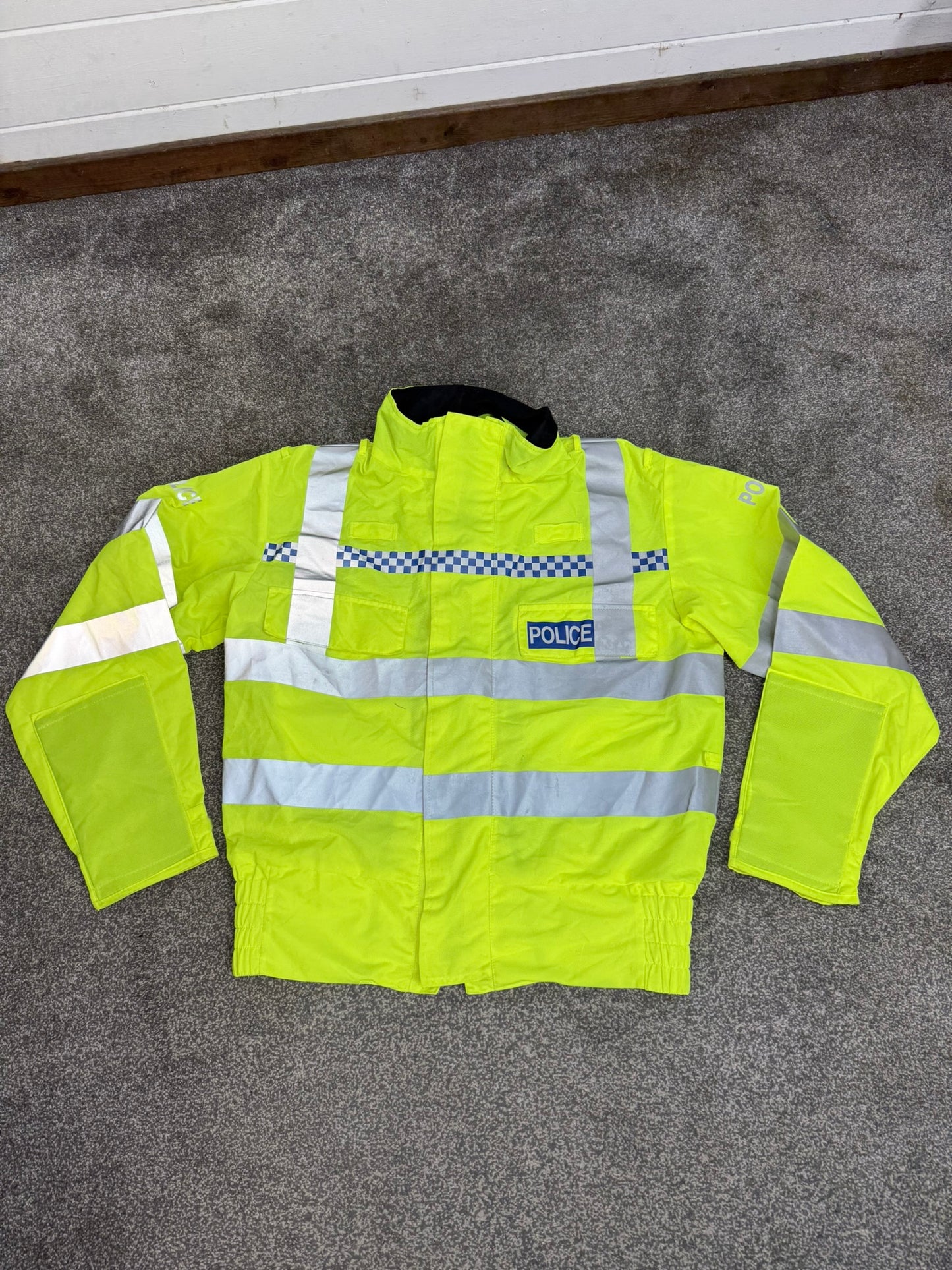 Ex Police Hi-Vis Lightweight Blouson Bomber Jacket With Badge