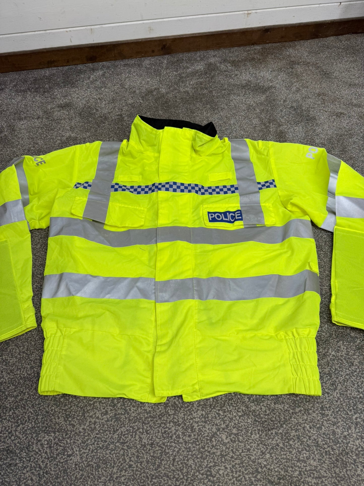 Ex Police Hi-Vis Lightweight Blouson Bomber Jacket With Badge