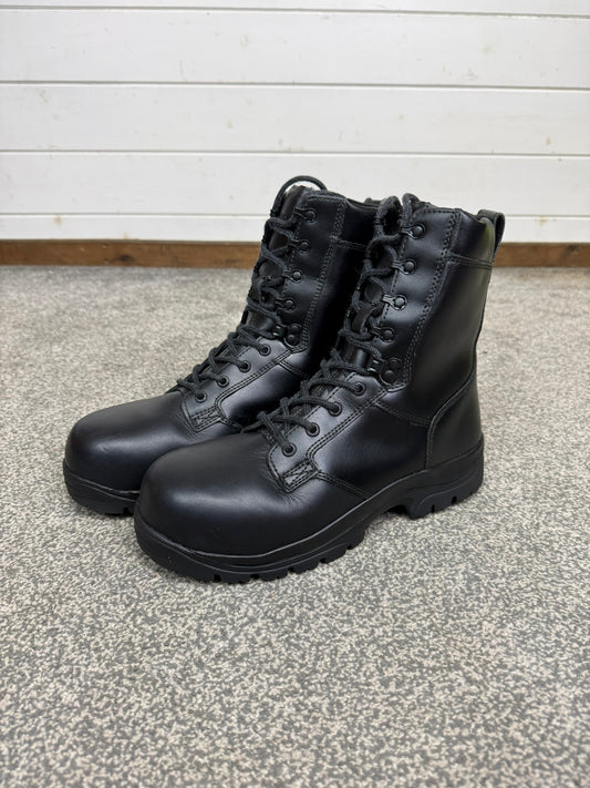Ex Police Magnum Elite Shield Combat Boots VGC Black Leather UK 9 Security Work