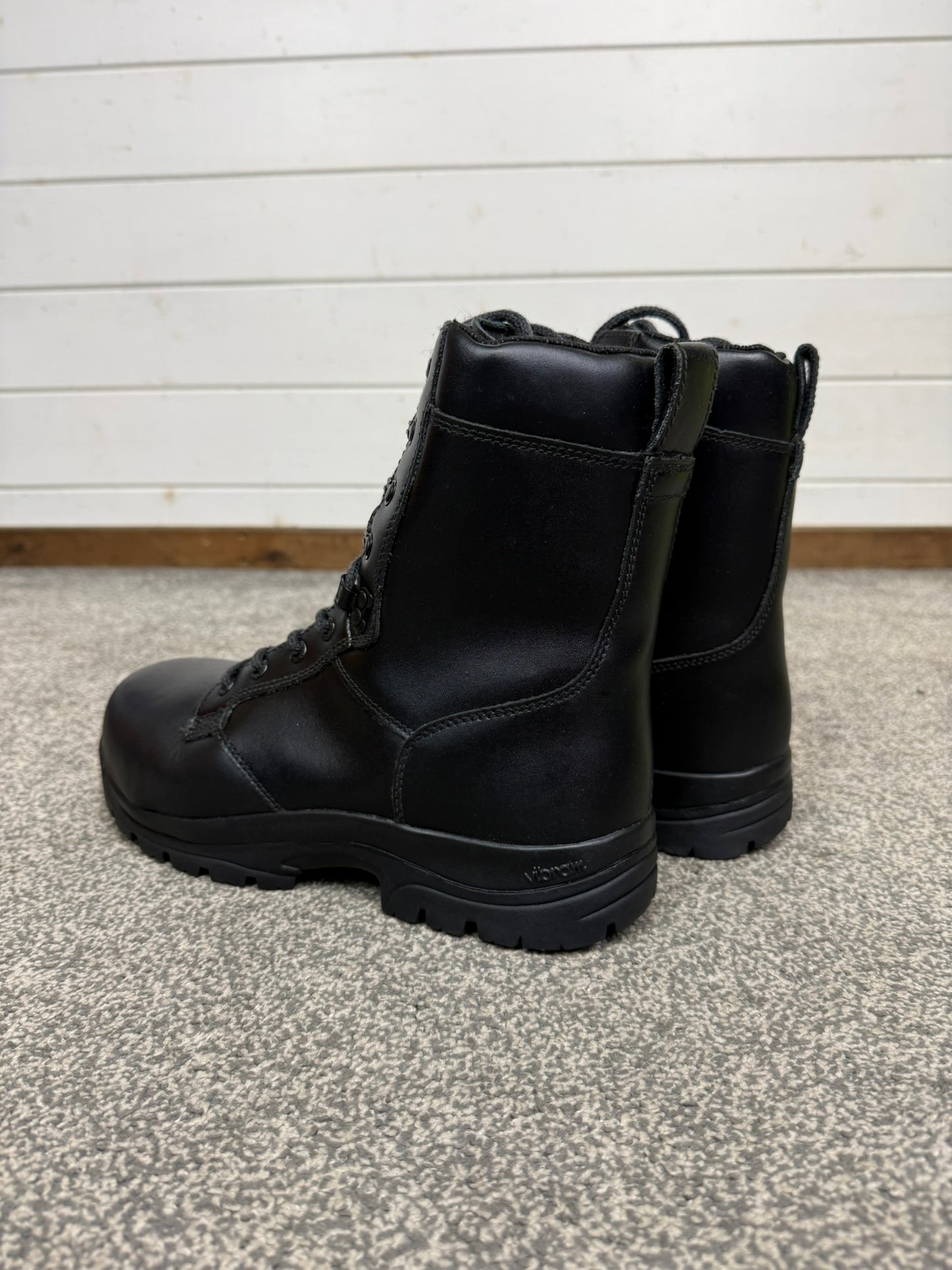 Ex Police Magnum Elite Shield Combat Boots VGC Black Leather UK 9 Security Work