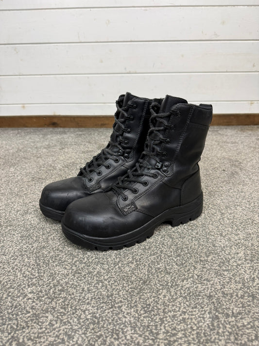 Ex Police Magnum Elite Shield Combat Boots Black Leather UK 6 Security Work