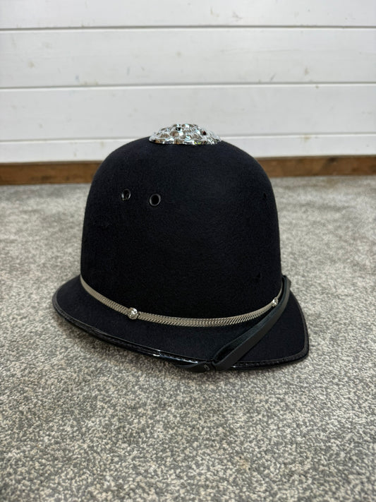 Ex Police Bobby Custodian Helmet Rose Top 58cm Fancy Dress Display