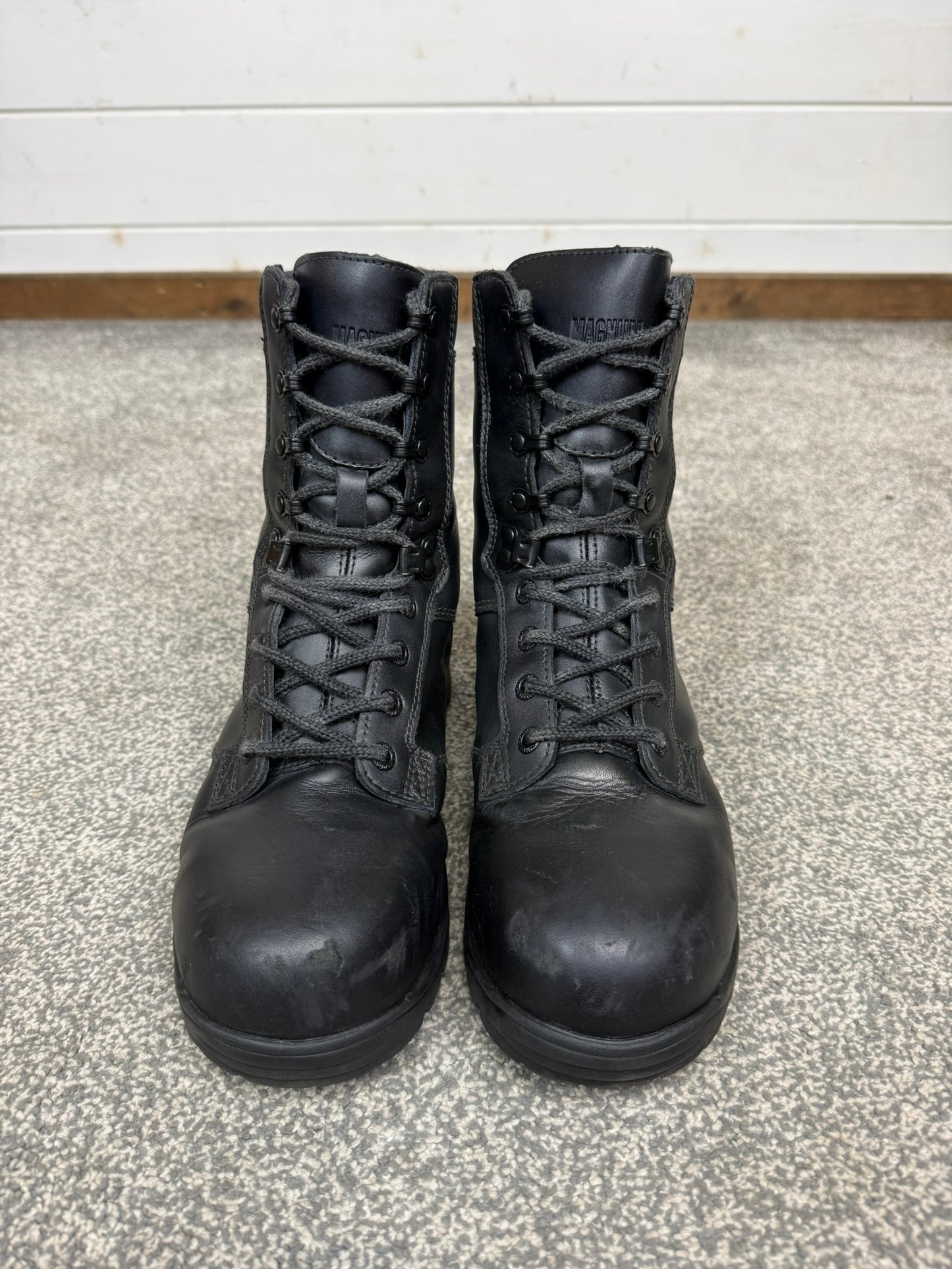 Ex Police Magnum Elite Shield Combat Boots Black Leather UK 6 Security Work