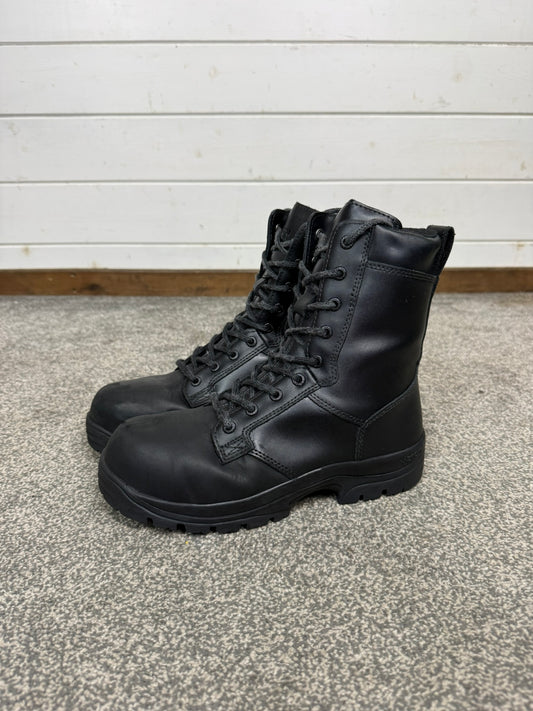 Magnum Elite Shield Met Black Leather Combat Boots UK 6 Ex Police Security Work