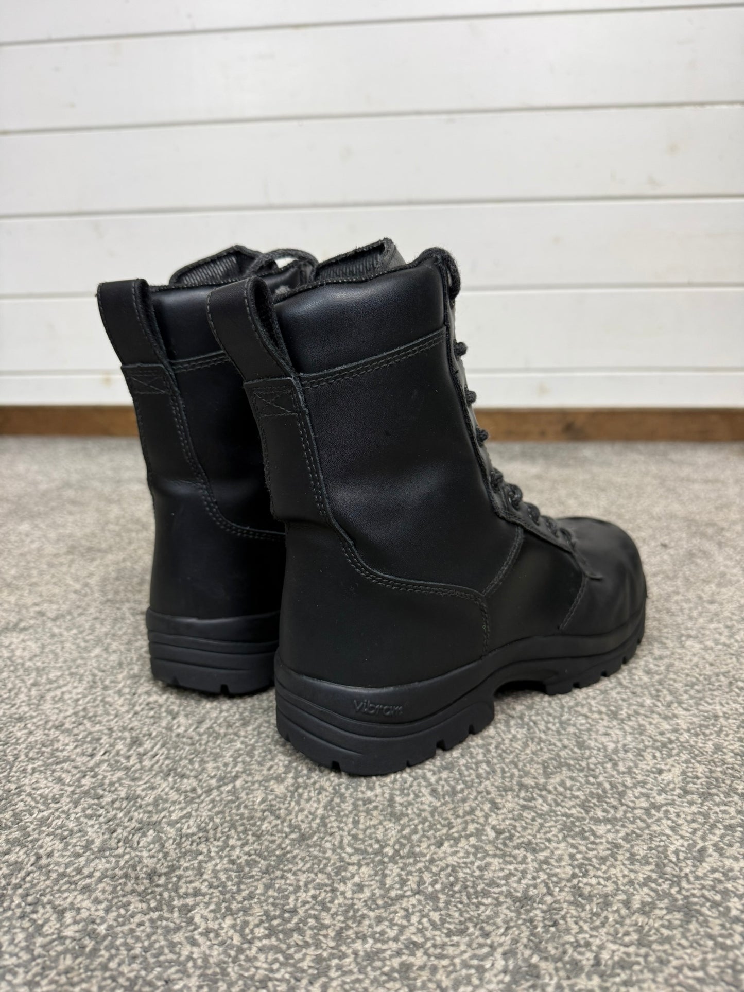 Magnum Elite Shield Met Black Leather Combat Boots UK 6 Ex Police Security Work