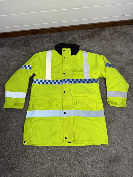 Ex Police Hi Vis Waterproof Coat Quilted Liner Dog Handler Security Work Jacket