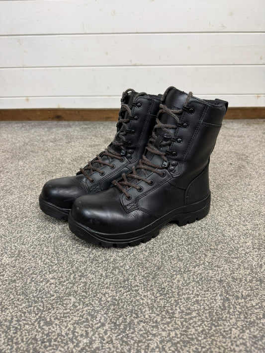 Ex Police Magnum Elite Shield Combat Boots Black Leather UK 6 Security Work