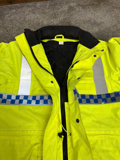 Ex Police Hi Vis Waterproof Coat Quilted Liner Horse Riding Dog Handler Security Work Jacket
