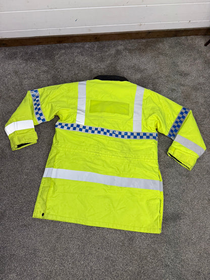Ex Police Hi Vis Waterproof Coat Quilted Liner Horse Riding Dog Handler Security Work Jacket